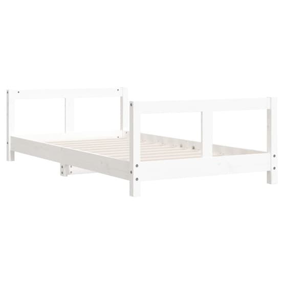 Sängram I Massiv Furu Barnsäng Vit 80X160 Cm Massiv Furu
