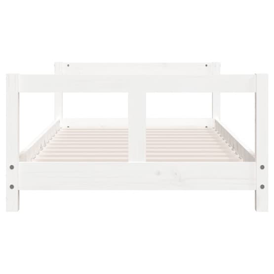 Sängram I Massiv Furu Barnsäng Vit 80X160 Cm Massiv Furu