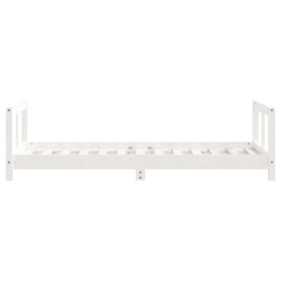 Sängram I Massiv Furu Barnsäng Vit 80X160 Cm Massiv Furu
