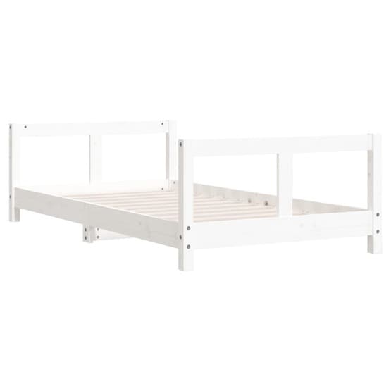Sängram I Massiv Furu Barnsäng Vit 80X160 Cm Massiv Furu