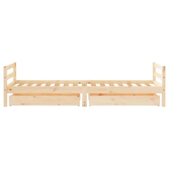 Sängram För Barnsäng M. Lådor 80X200 Cm I Massiv Furu
