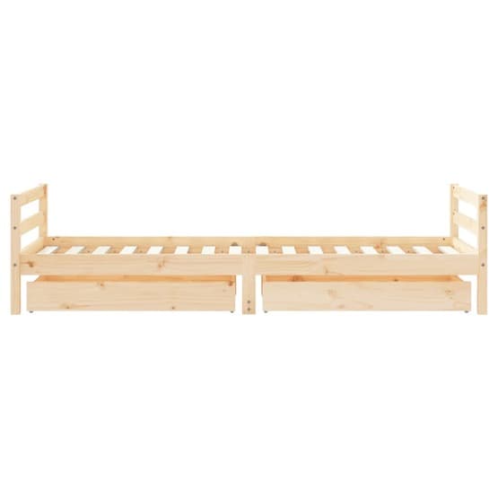 Sängram I Massiv Furu För Barnsäng M. Lådor 90X200 Cm