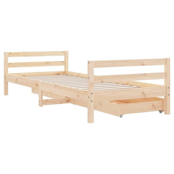 Sängram Med Lådor Barn 90X190 Cm Massiv Furu