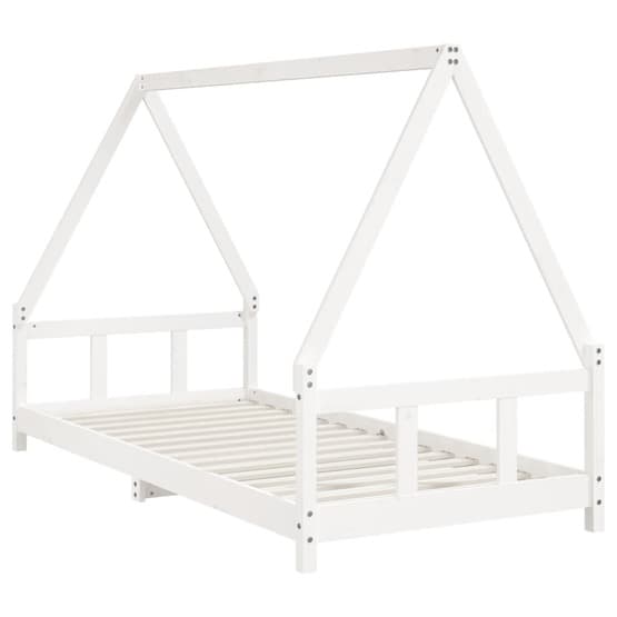 Sängram Barnsäng I Massiv Furu 90X200 Cm Vit