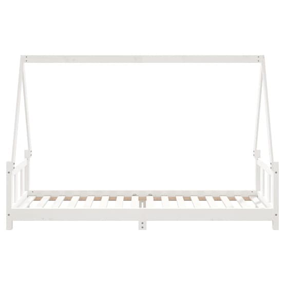 Sängram Barnsäng I Massiv Furu 90X200 Cm Vit