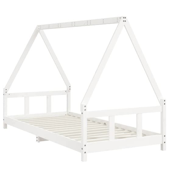 Sängram Barnsäng I Massiv Furu 90X200 Cm Vit