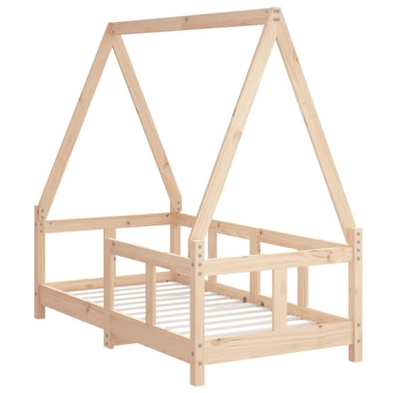 Sängram I Massiv Furu 70X140 Cm För Barnsäng
