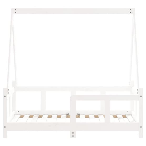 Sängram För Barnsäng I Massiv Furu 70X140 Cm Vit