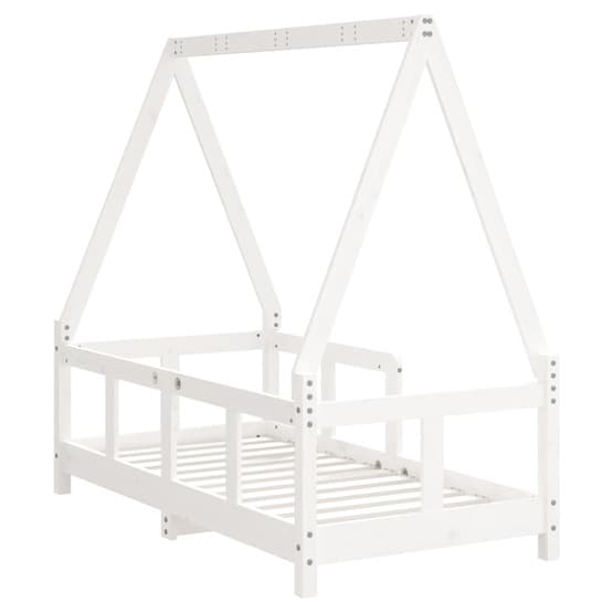 Sängram För Barnsäng I Massiv Furu 70X140 Cm Vit