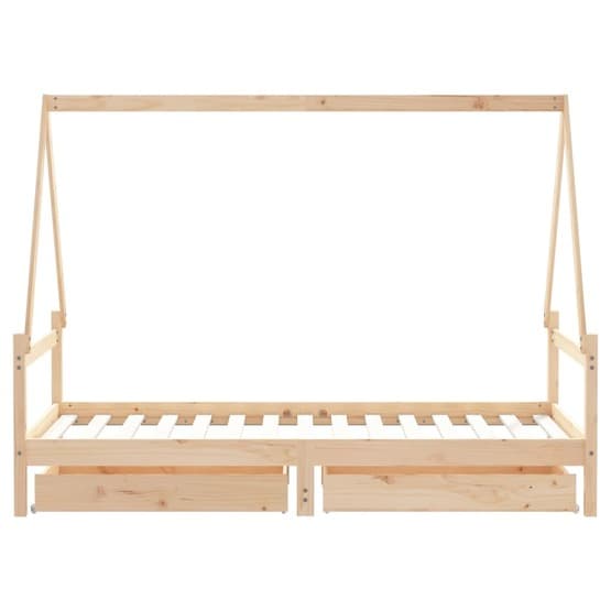 Sängram I Massiv Furu Med Lådor För Barn 90X190 Cm