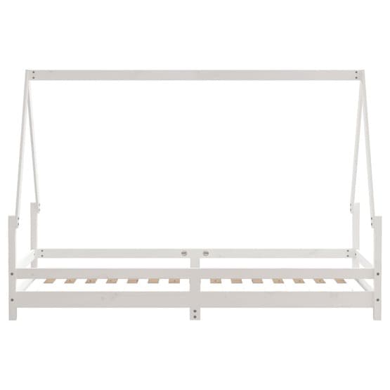 Sängram I Massiv Furu För Barnsäng Vit 80X200 Cm