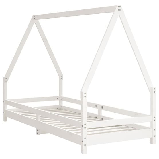 Sängram För Barnsäng 90X200 Cm Massiv Furu Vit