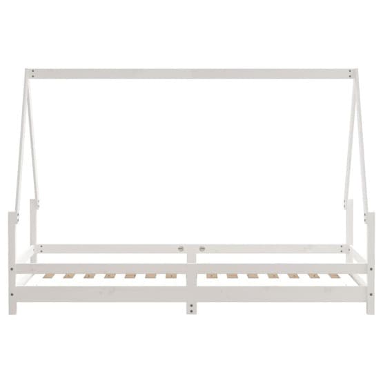 Sängram För Barnsäng 90X200 Cm Massiv Furu Vit