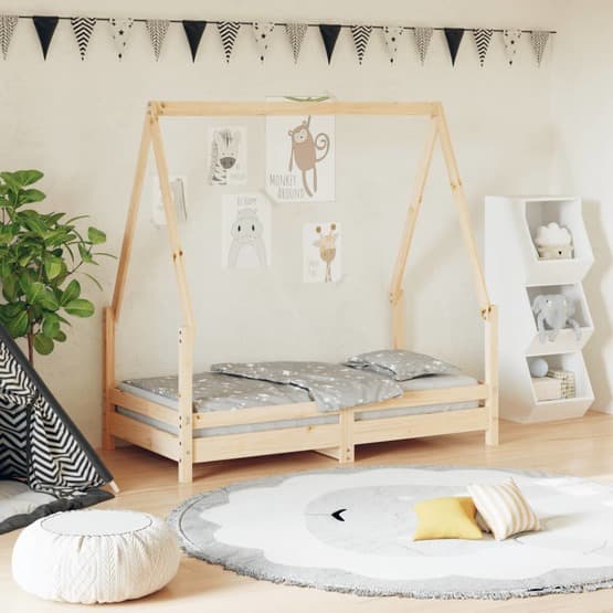 Sängram Barnsäng 70X140 Cm Massiv Furu