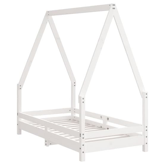Sängram Barnsäng I Massiv Furu 70X140 Cm Vit