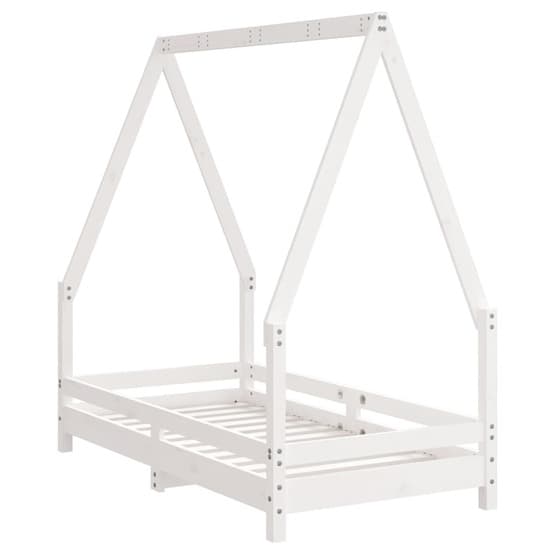 Sängram Barnsäng I Massiv Furu 70X140 Cm Vit