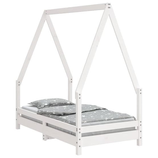 Sängram Barnsäng I Massiv Furu 70X140 Cm Vit
