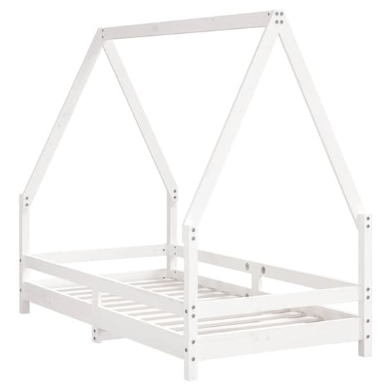 Sängram Barnsäng Vit 80X160 Cm Massiv Furu