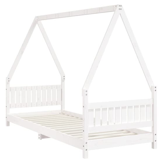 Sängram För Barnsäng 80X200 Cm Massiv Furu Vit