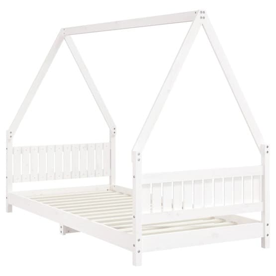 Sängram Vit För Barnsäng 90X200 Cm Massiv Furu