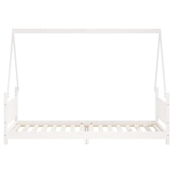 Sängram Vit För Barnsäng 90X200 Cm Massiv Furu