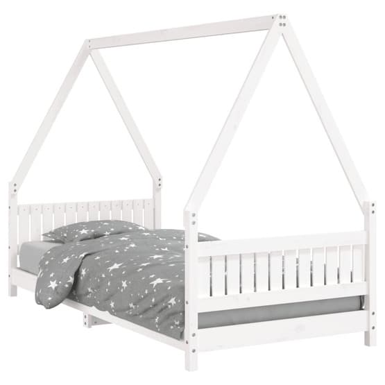 Sängram Vit För Barnsäng 90X200 Cm Massiv Furu