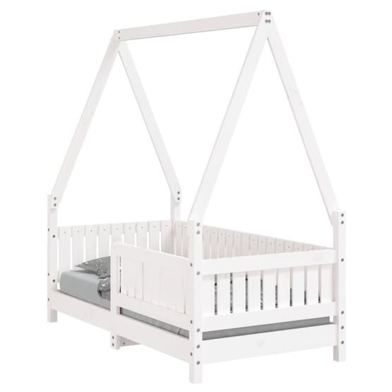 Sängram För Barnsäng Vit 70X140 Cm Massiv Furu Vit