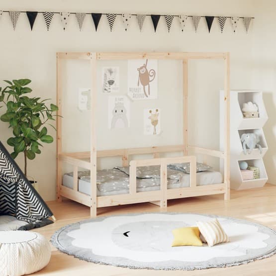 Sängram 70X140 Cm För Barnsäng Massiv Furu