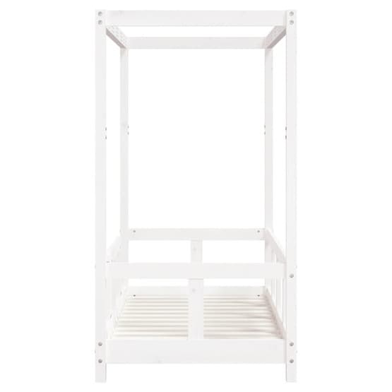 Sängram För Barnsäng I Massiv Furu Vit 70X140 Cm