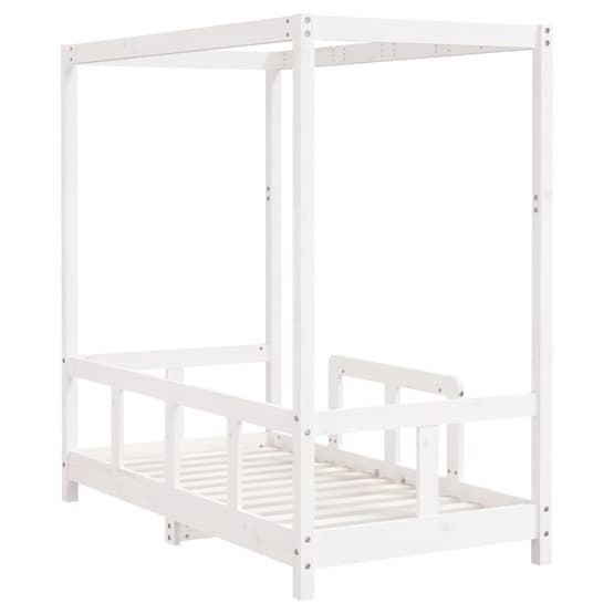 Sängram För Barnsäng I Massiv Furu Vit 70X140 Cm