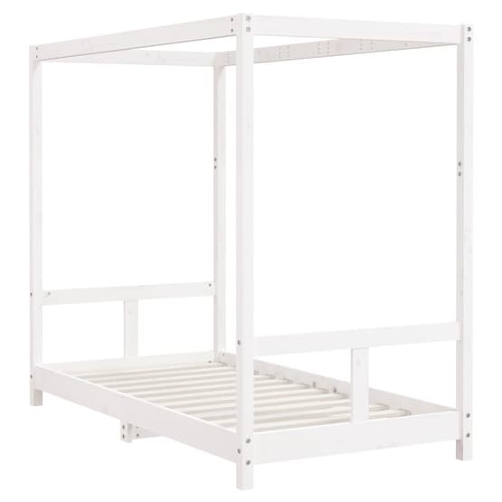 Sängram För Barnsäng Massiv Furu Vit 80X160 Cm