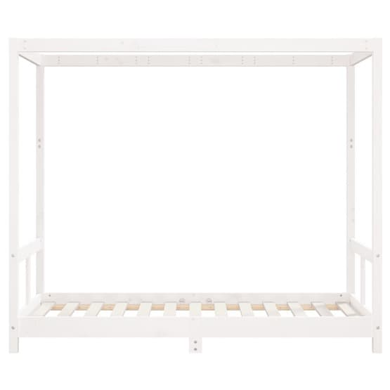 Sängram För Barnsäng Massiv Furu Vit 80X160 Cm