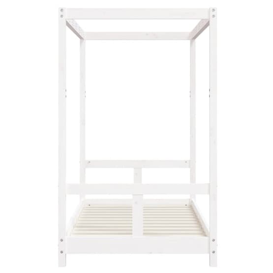 Sängram För Barnsäng Massiv Furu Vit 80X160 Cm