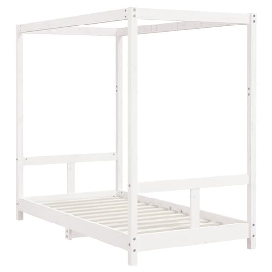 Sängram För Barnsäng Massiv Furu Vit 80X160 Cm