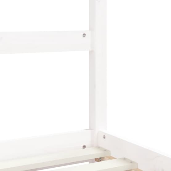 Sängram För Barnsäng Massiv Furu Vit 80X160 Cm