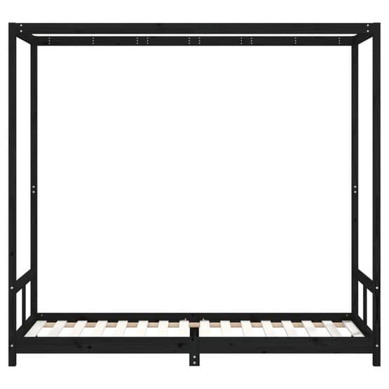 Sängram Barnsäng Massiv Furu Svart 80X200 Cm