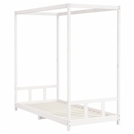 Sängram I Massiv Furu För Barnsäng Vit 90X200 Cm
