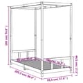 Miniatyrbild 8 av 8: Sängram I Massiv Furu För Barnsäng Vit 90X200 Cm