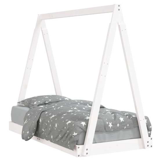 Sängram För Barnsäng Vit 70X140 Cm Massiv Furu