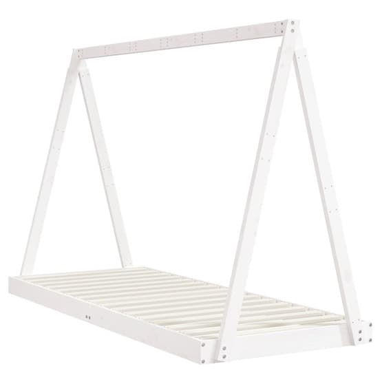 Sängram För Barnsäng Vit 80X200 Cm Massiv Furu