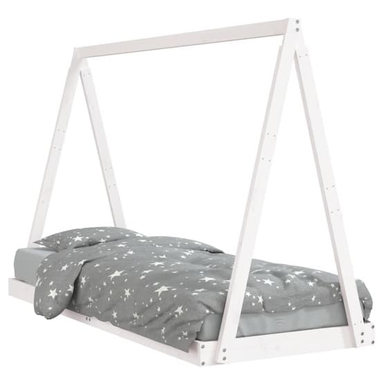 Sängram För Barnsäng Vit 80X200 Cm Massiv Furu
