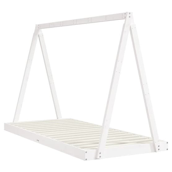 Sängram Barnsäng Vit 90X200 Cm Massiv Furu