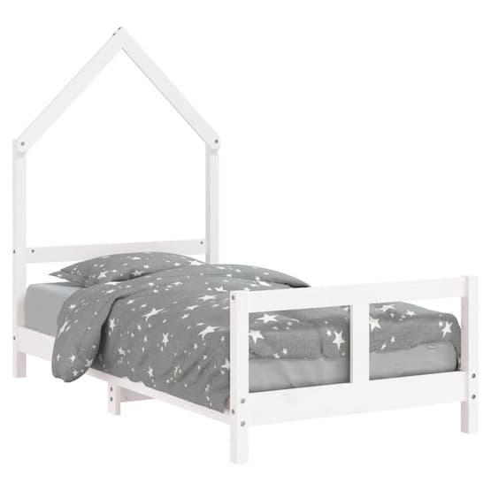 Sängram För Barnsäng 80X160 Cm Vit Massiv Furu