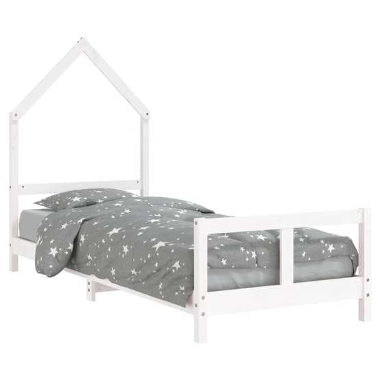 Sängram Barnsäng 80X200 Cm Vit Massiv Furu