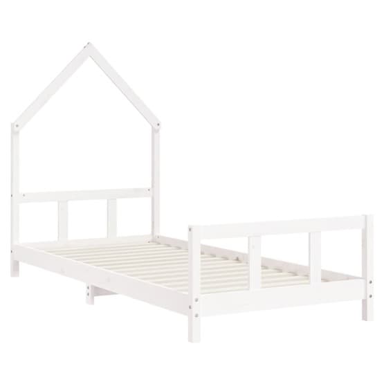 Sängram Barnsäng 90X200 Cm Massiv Furu Vit