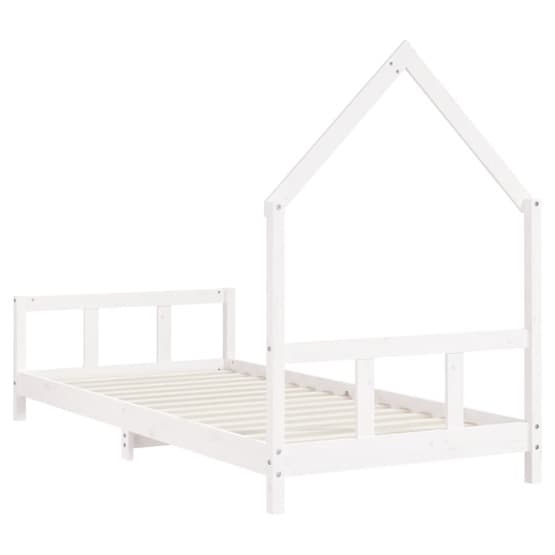 Sängram Barnsäng 90X200 Cm Massiv Furu Vit