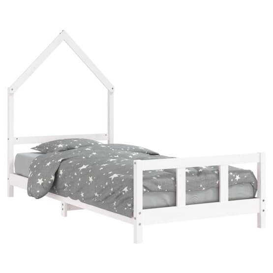 Sängram Barnsäng 90X200 Cm Massiv Furu Vit