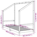 Miniatyrbild 8 av 8: Sängram Barnsäng I Massiv Furu 80X200 Cm
