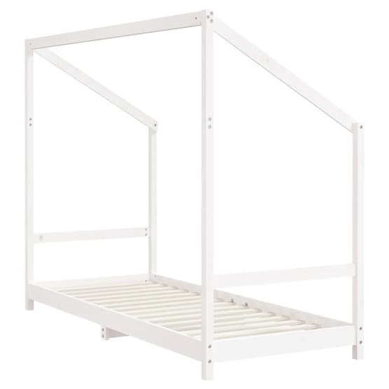 Sängram Barnsäng Massiv Furu Vit 80X200 Cm