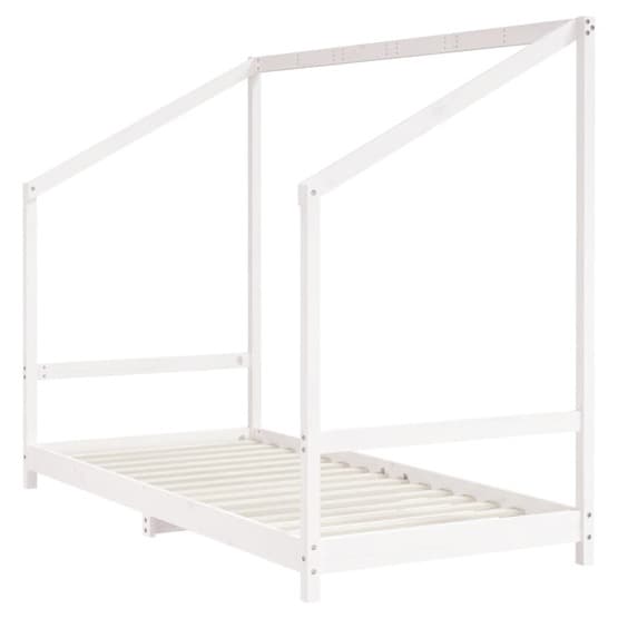 Sängram För Barnsäng Vit 90X200 Cm Massiv Furu